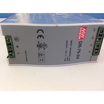 MEAN WELL DR-75-24 Power Supply 3.2A 100-240VAC 24VDC